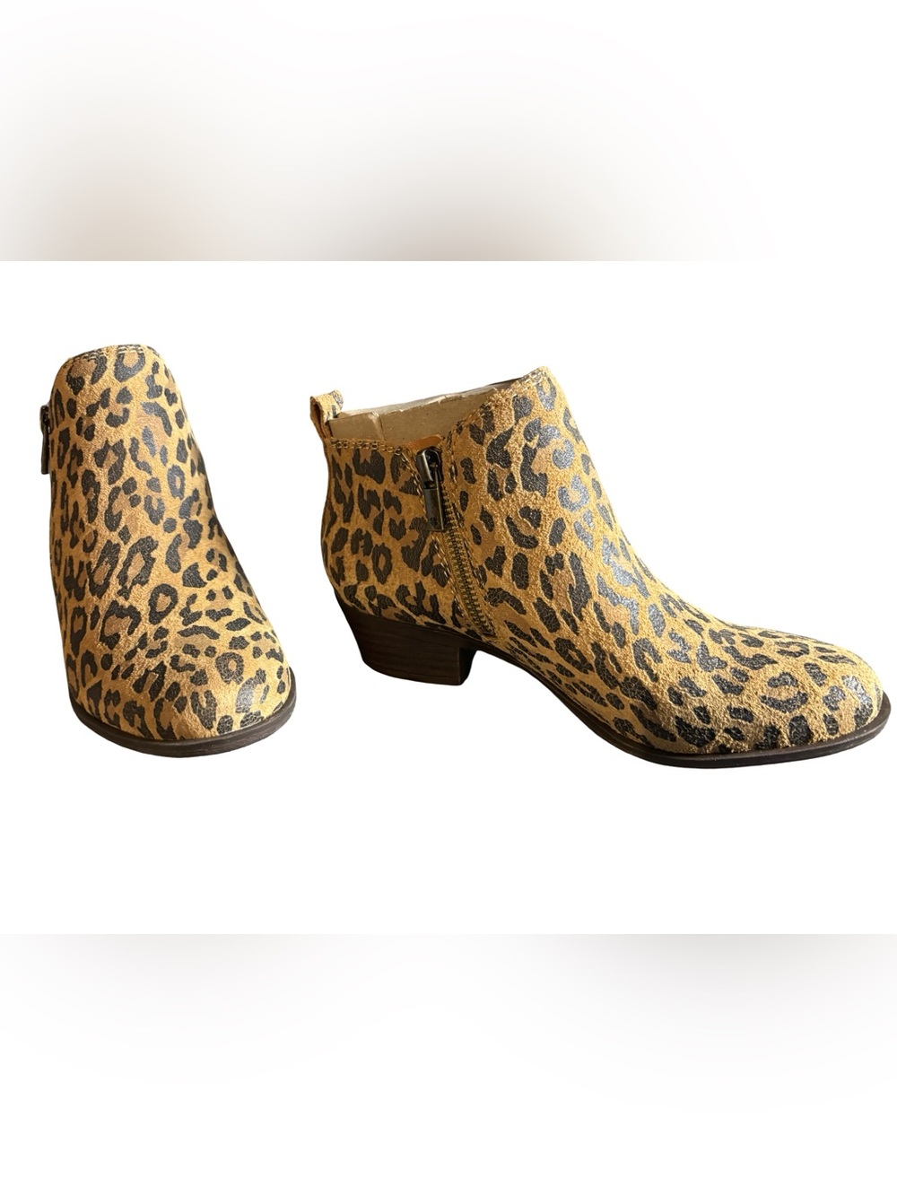 Lucky Brand LK-BASEL Leopard Ankle Boots US 5.5 M